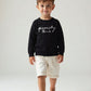 Black Cotton Logo Sweater, Size 5
