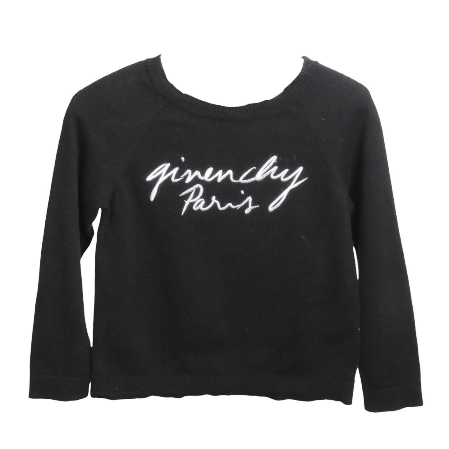 Black Cotton Logo Sweater, Size 5