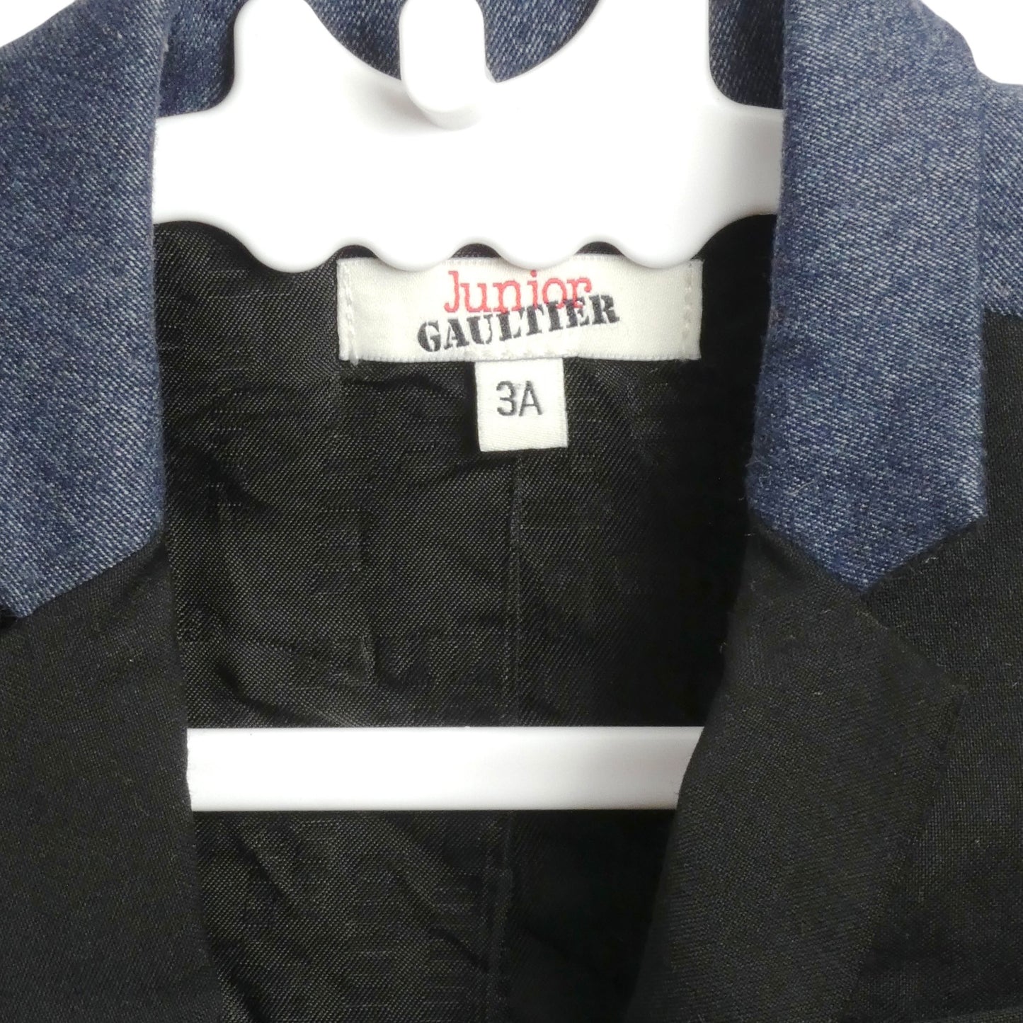 Black & Blue Fabric Block Blazer, Size 3