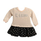 Knit Logo Embroidered Dress, Size-6 Months
