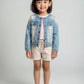 Stonewashed Embroidered Denim Jacket, Size 3