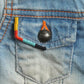 Stonewashed Embroidered Denim Jacket, Size 3