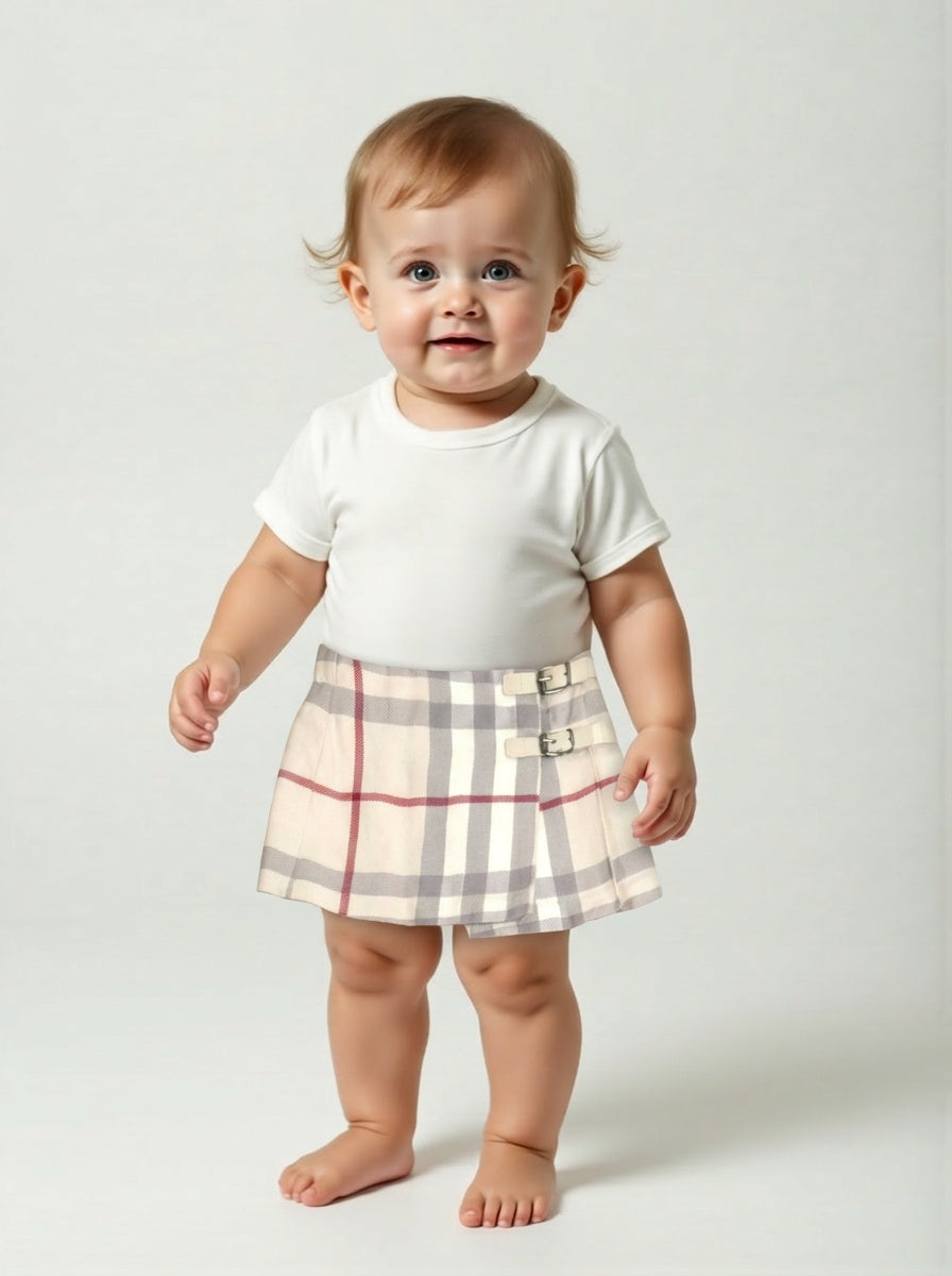 Wool Plaid Kilt, Size-6 Months
