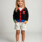 1990s Multi Color Wool Cardigan, Size 6