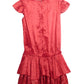 Red Plisse Pleat Dress, Size 12
