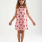 Embroidered Lip Print Dress, Size-10 Years