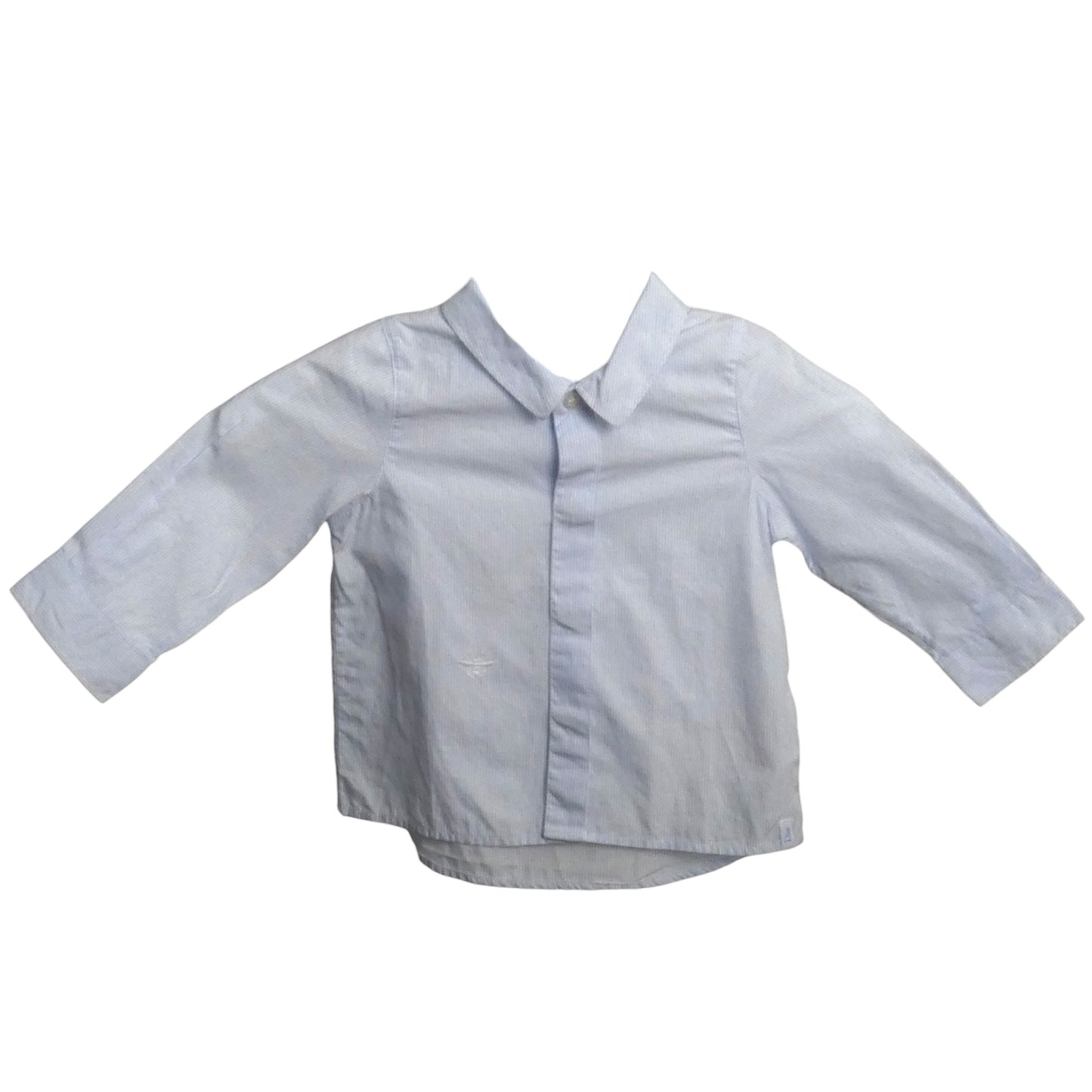 Striped Cotton L/S Shirt, Size 9 Months