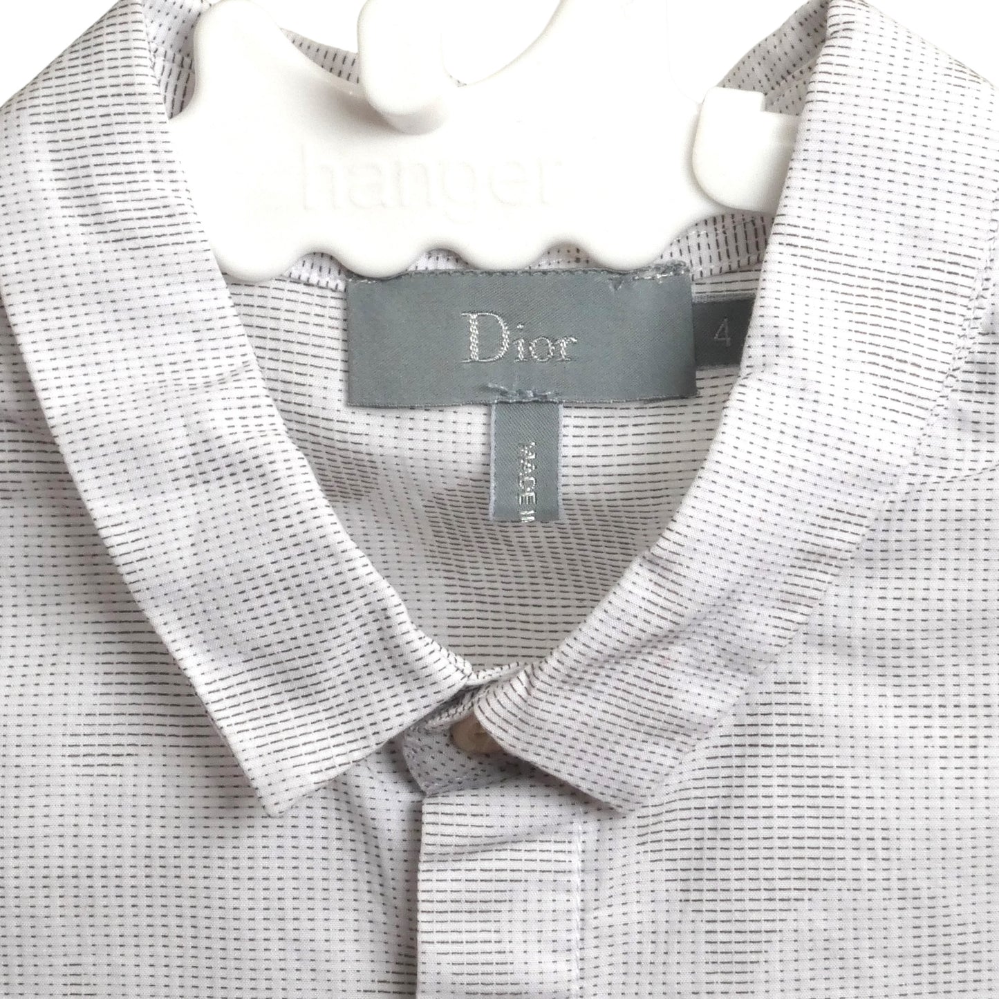 Grey Cotton Camo Print S/S Shirt, Size 4
