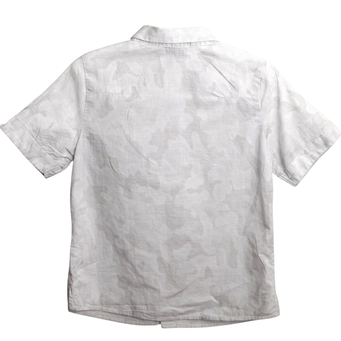 Grey Cotton Camo Print S/S Shirt, Size 4