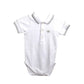 White Cotton Pique Onesie, Size 3 Months