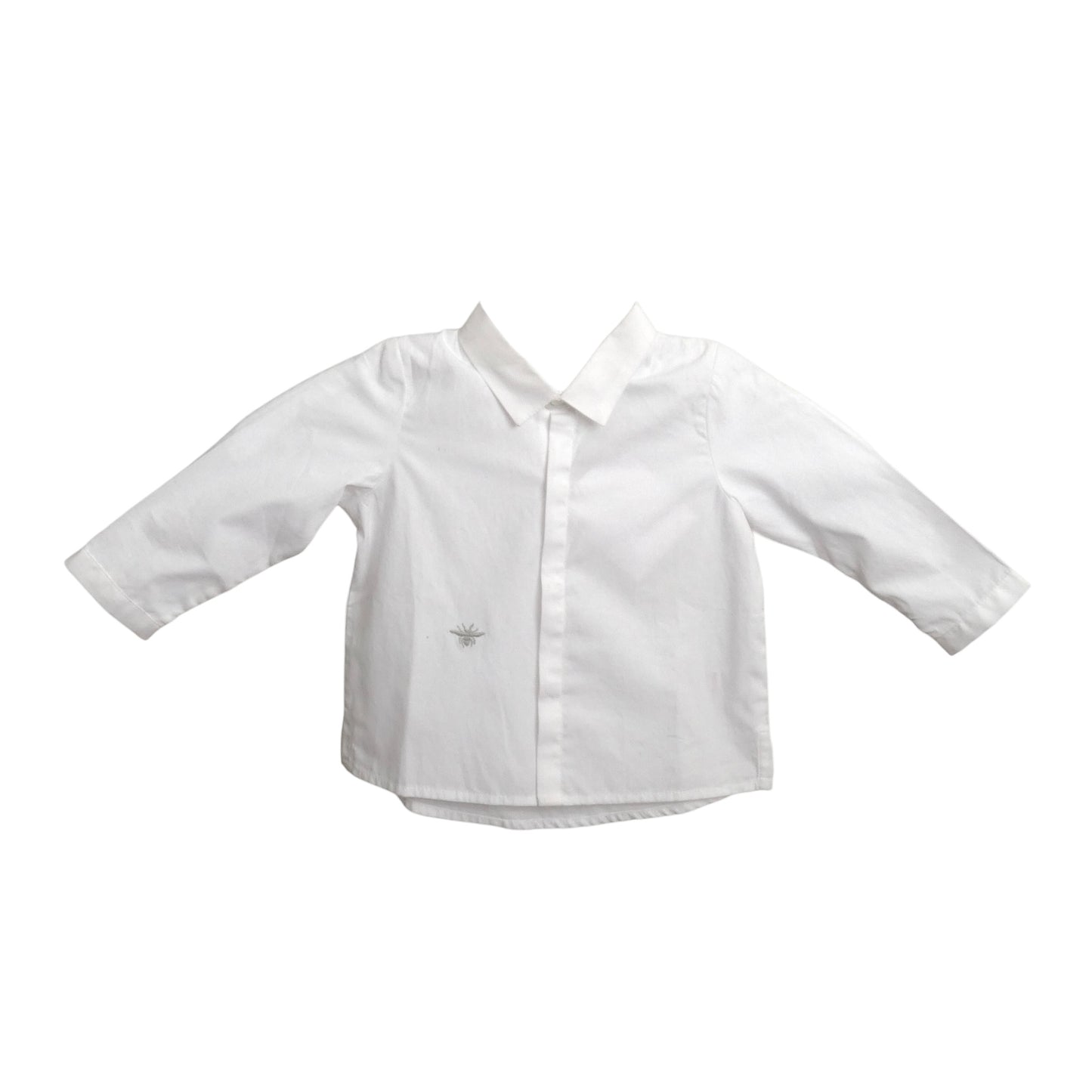 NWT White Cotton L/S Shirt, Size 6 Months