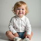 NWT White Cotton L/S Shirt, Size 6 Months
