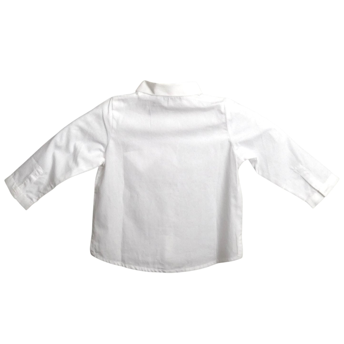 NWT White Cotton L/S Shirt, Size 6 Months