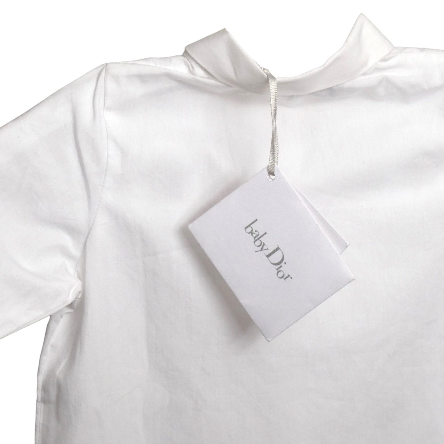 NWT White Cotton L/S Shirt, Size 6 Months