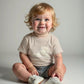 Tan Sneaker Print T-Shirt, Size 6 Months