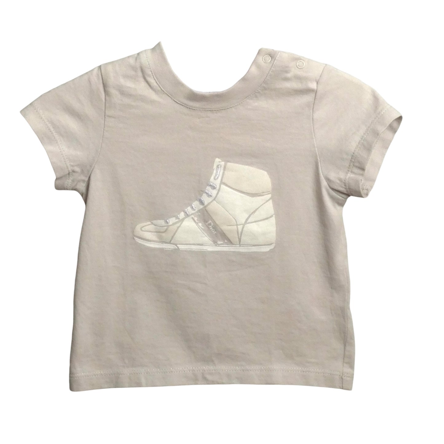 Tan Sneaker Print T-Shirt, Size 6 Months