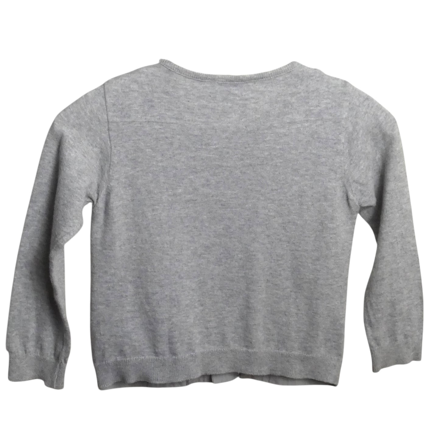 Grey Cotton & Knit Bee Cardigan, Size 36 Months