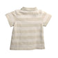 Taupe Striped Cotton Polo, Size 3 Months