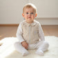 Blue & Tan Layered Onesie, Size 6 Months