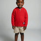 Red Wool Blend Hoodie Cardigan, Size 6 Months