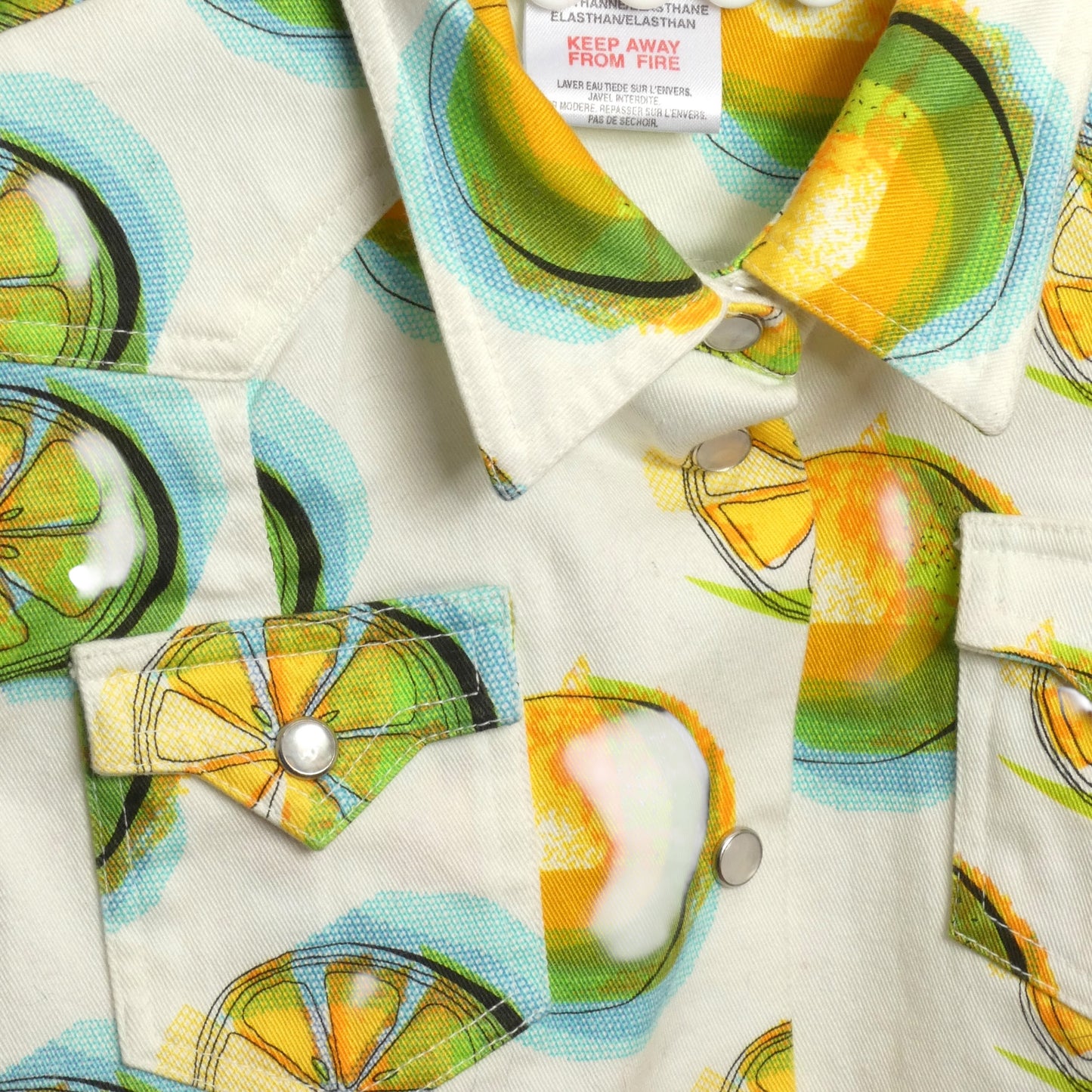 Fruit Print Cotton Jacket, Size 4