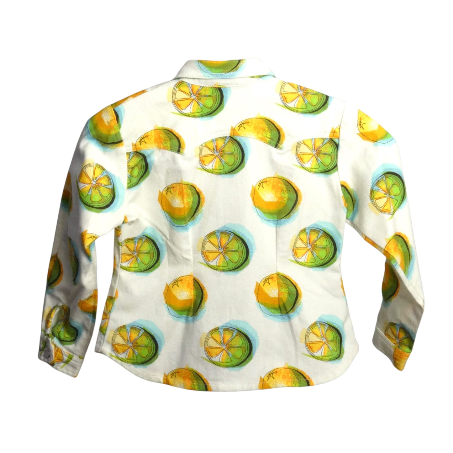 Fruit Print Cotton Jacket, Size 4