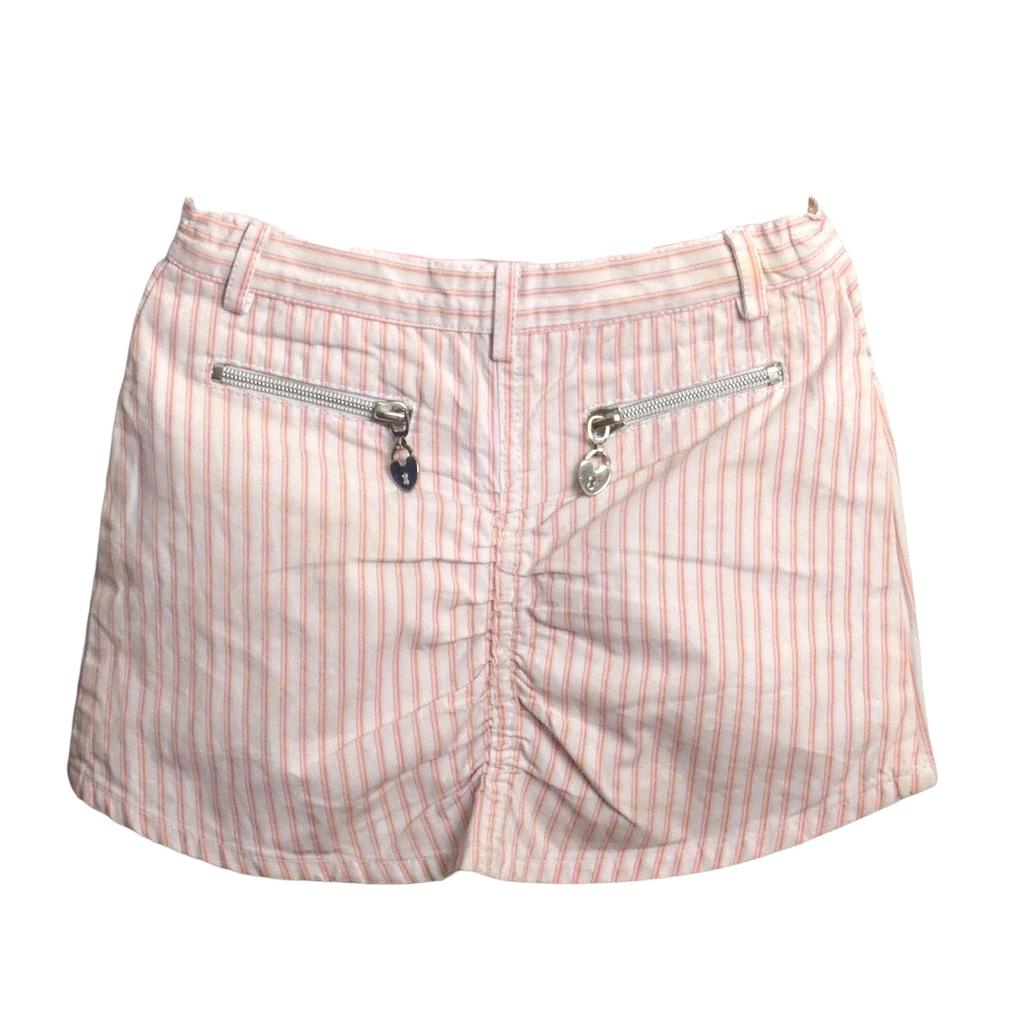 Pink & White Striped Cotton Skirt, Size 2