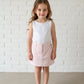 Pink & White Striped Cotton Skirt, Size 2
