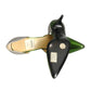 1990s Green & Silver Metallic d'Orsay Pumps, Size 37.5