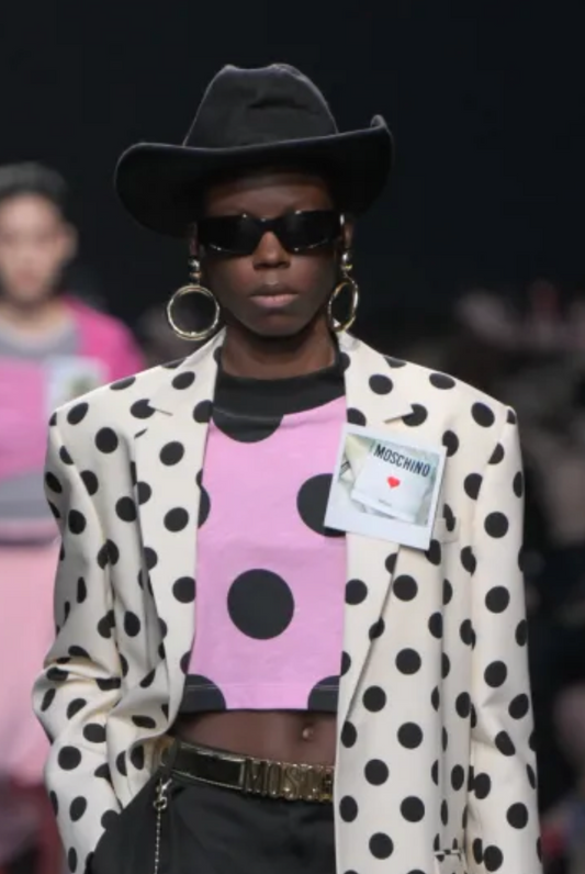 MOSCHINO COUTURE- NWT 2025 Red Felt 1/2 Cowboy Hat, Size Small