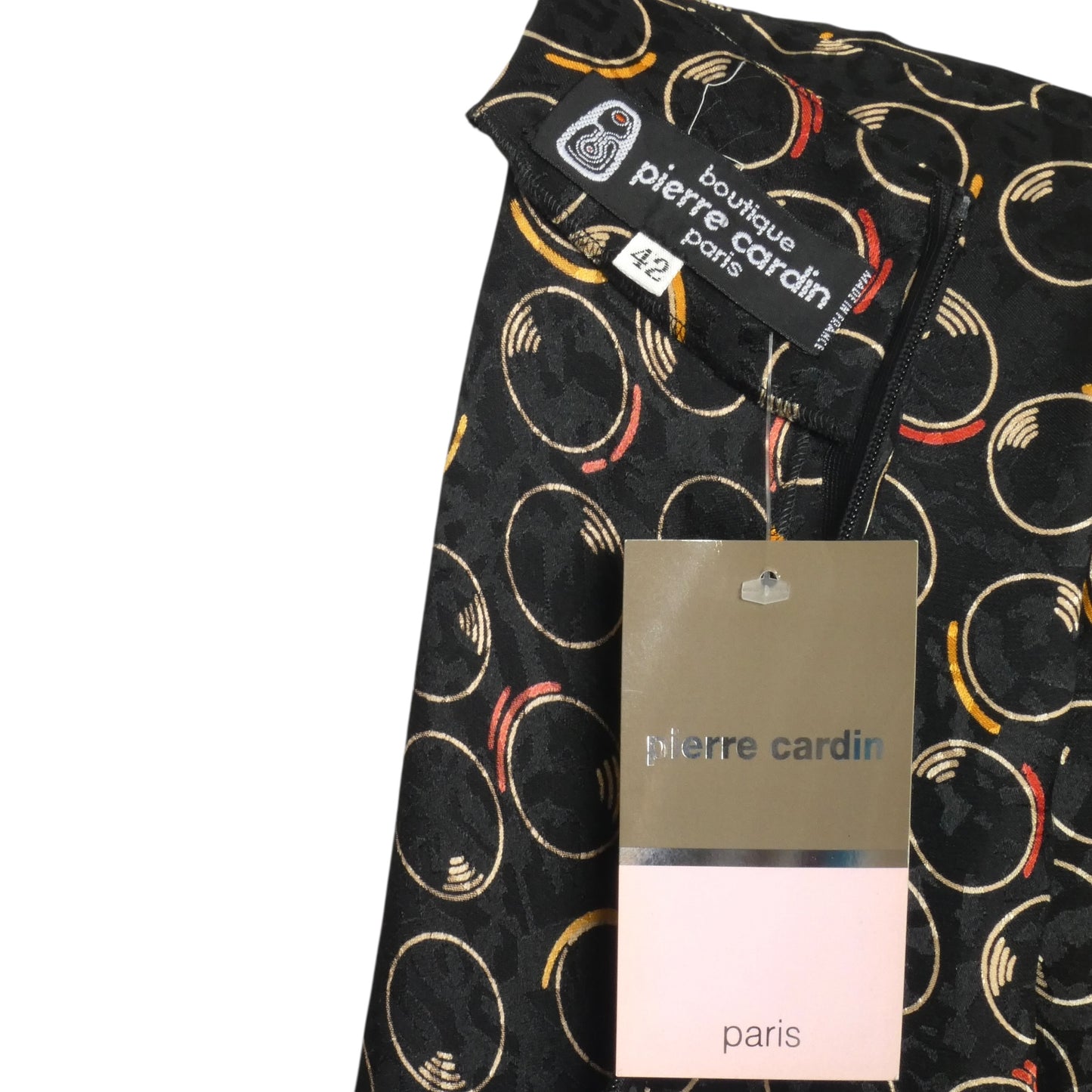 PIERRE CARDIN - 1990s Multi Color Printed Silk Blouse, Size 12