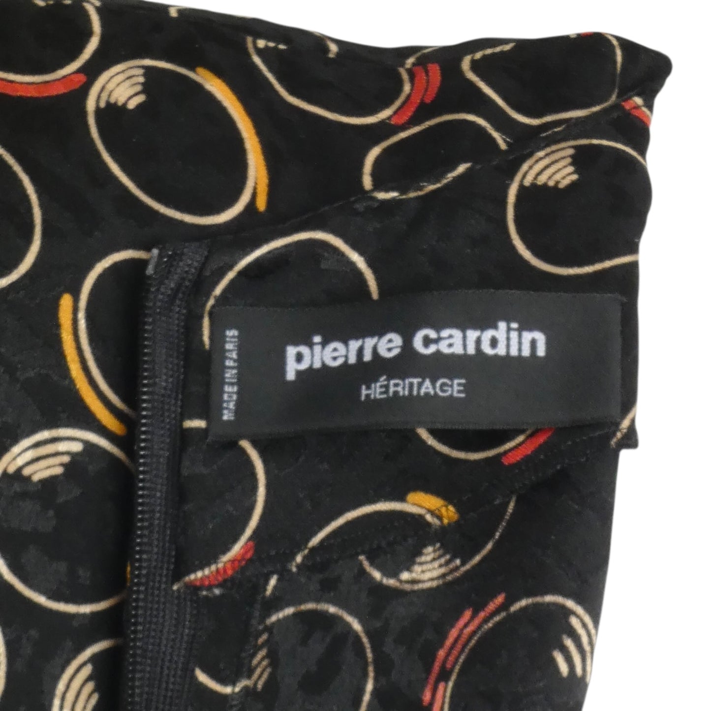 PIERRE CARDIN - 1990s Multi Color Printed Silk Blouse, Size 12