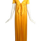 1990s Yellow Knit Wrap Front Jumpsuit, Size 4