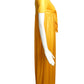 1990s Yellow Knit Wrap Front Jumpsuit, Size 4