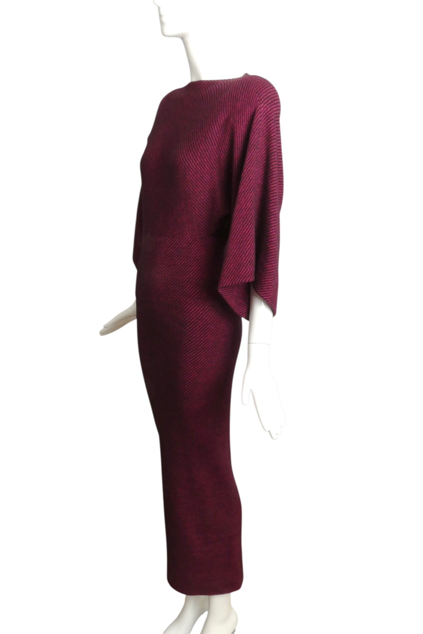1980s Wool Stripe Dress, Size 4