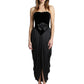 2000 Black Velvet & Charmeuse Dress, SIze 4