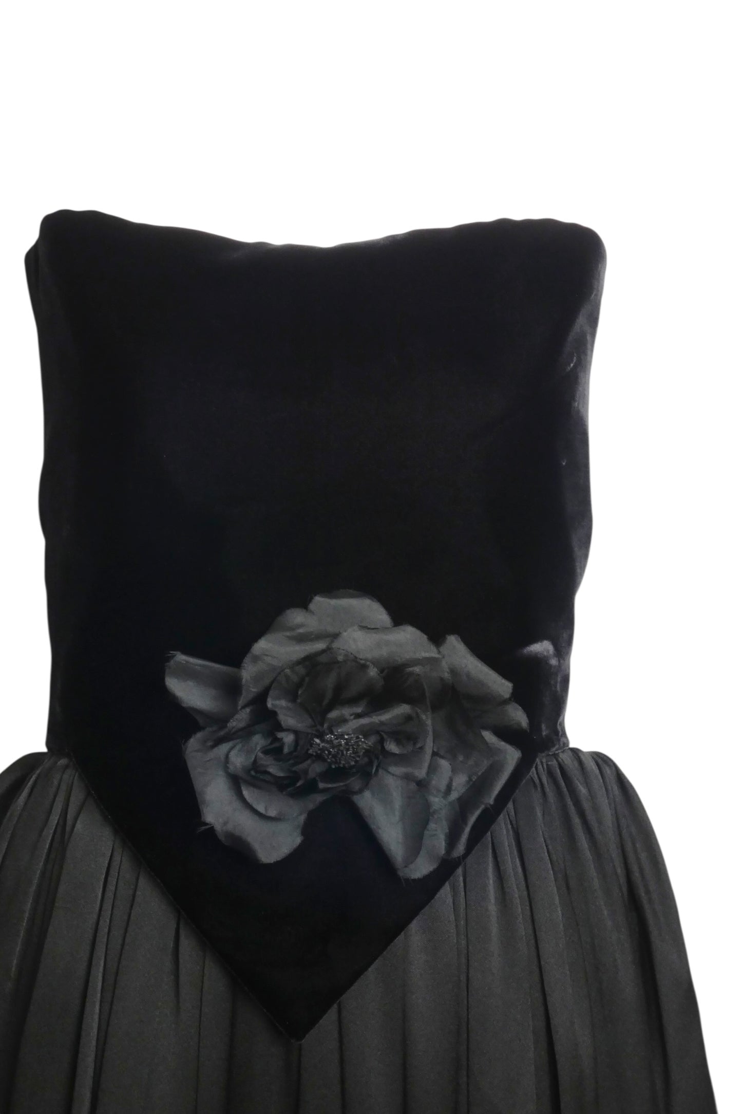 2000 Black Velvet & Charmeuse Dress, SIze 4