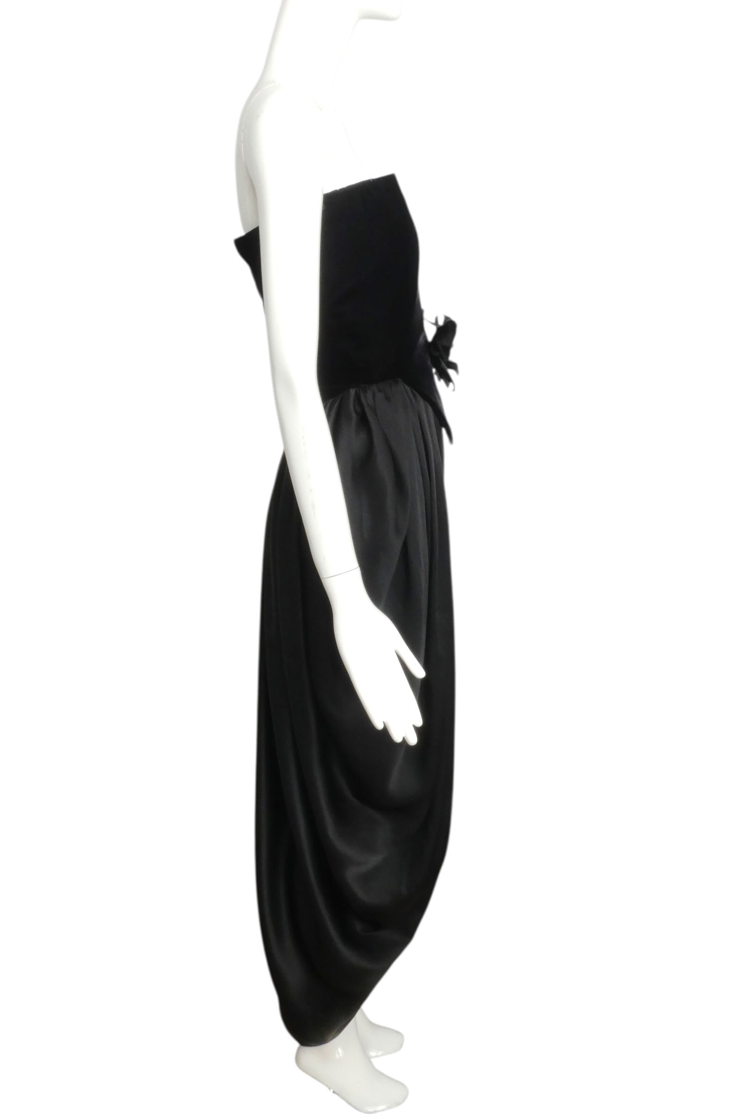 2000 Black Velvet & Charmeuse Dress, SIze 4