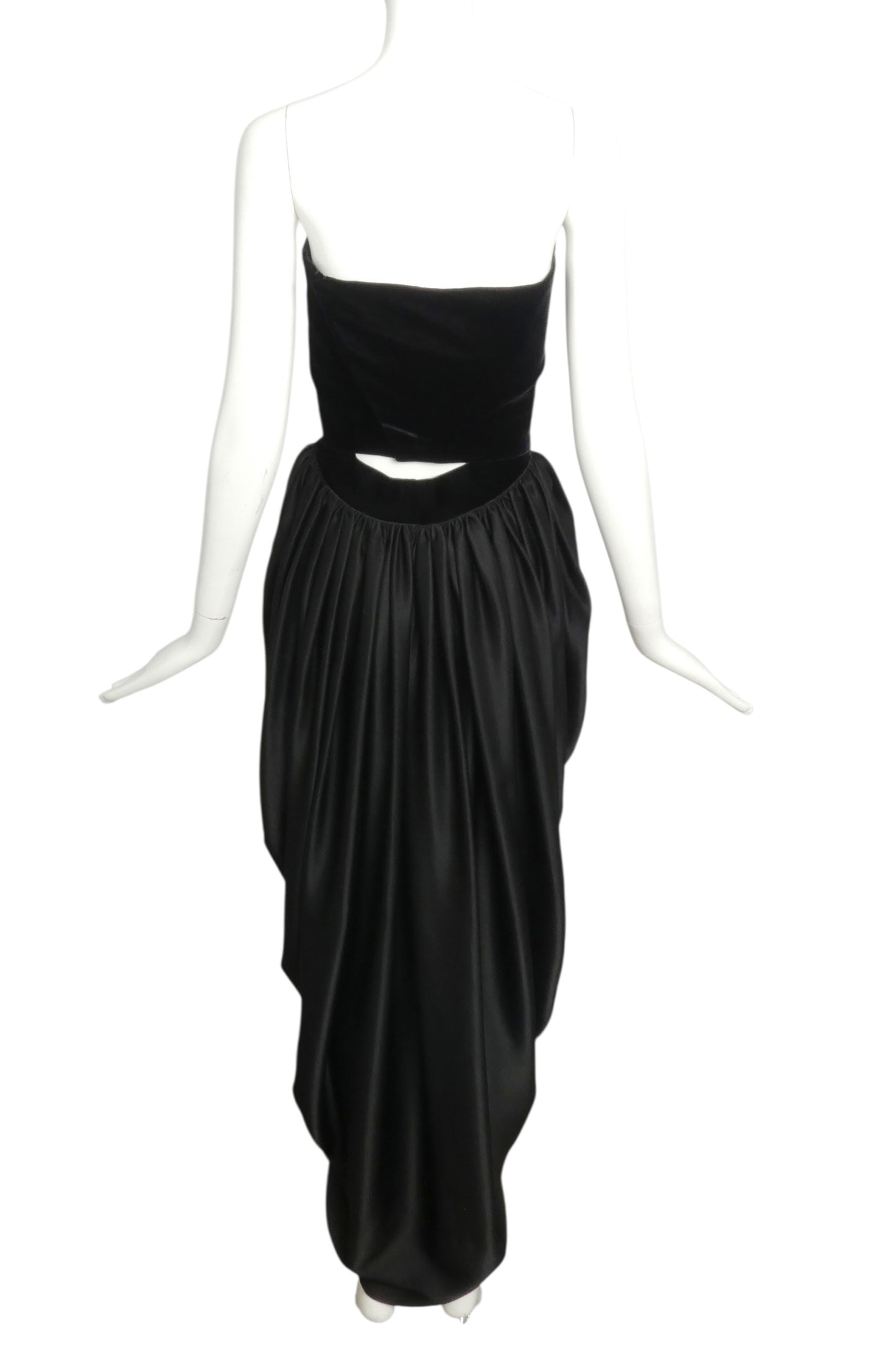 2000 Black Velvet & Charmeuse Dress, SIze 4