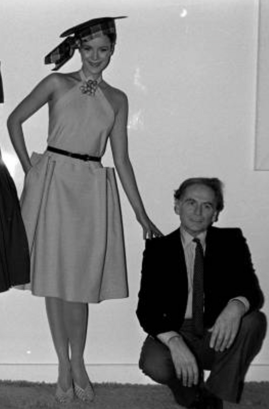 1980 Yellow Pleated Rayon Halter Dress, Size 6