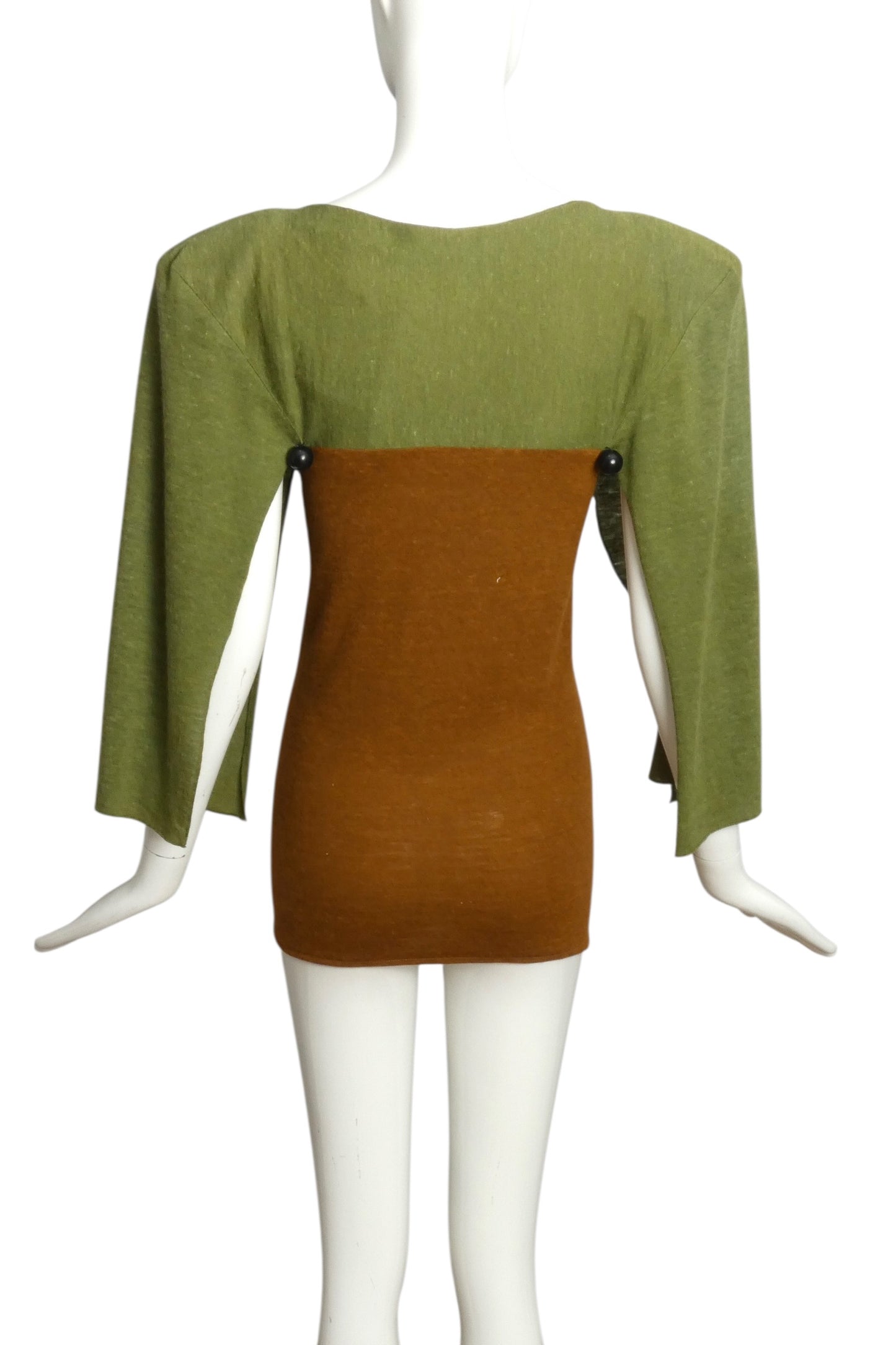 1979 Wool Knit Mini Dress, Size 2