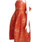 2006 Orange & Gold Plisse Dress, Size 2