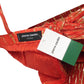 2006 Orange & Gold Plisse Dress, Size 2