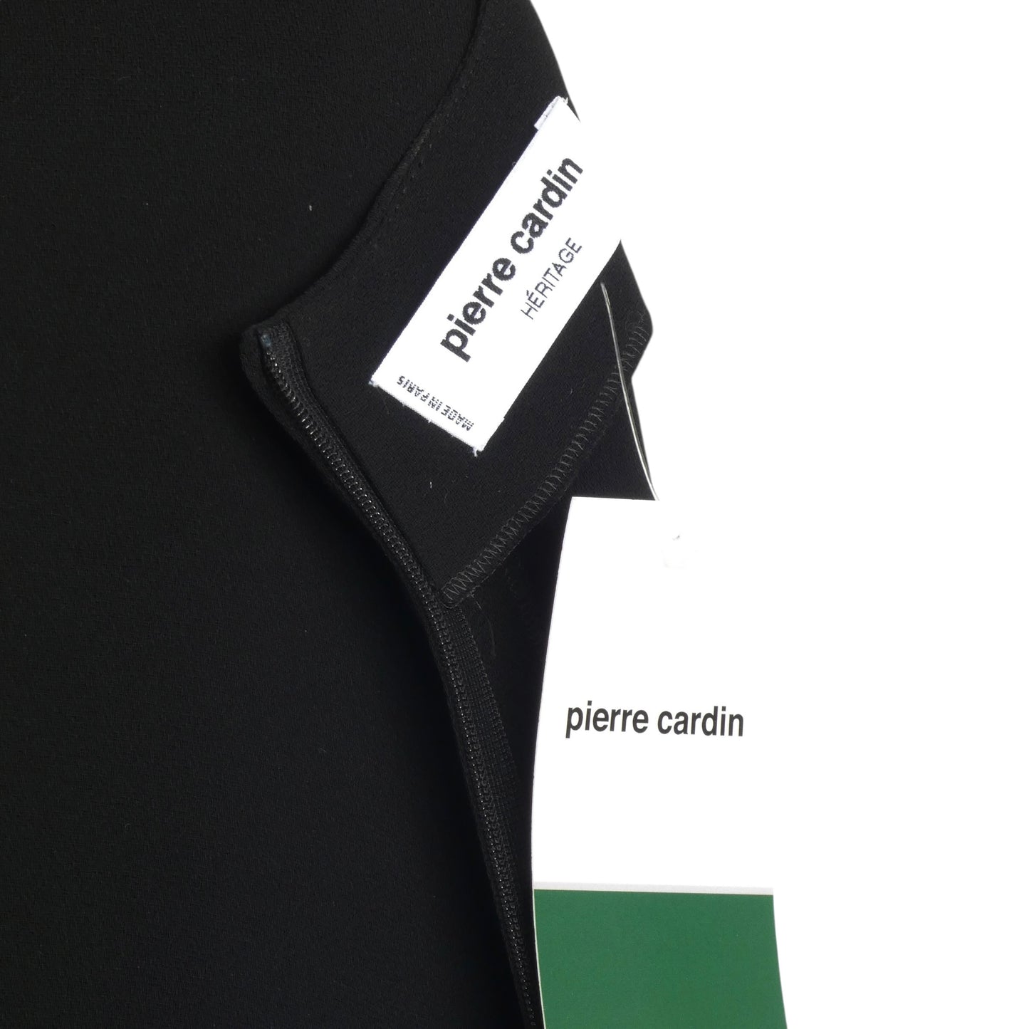 PIERRE CARDIN - 1999 Black Tasseled Crepe Blouse, Size 12