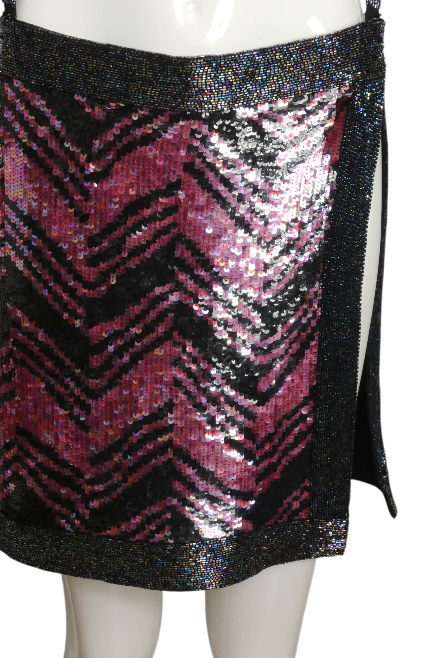 1998 Sequin & Beaded Suspender Skirt, Size 10