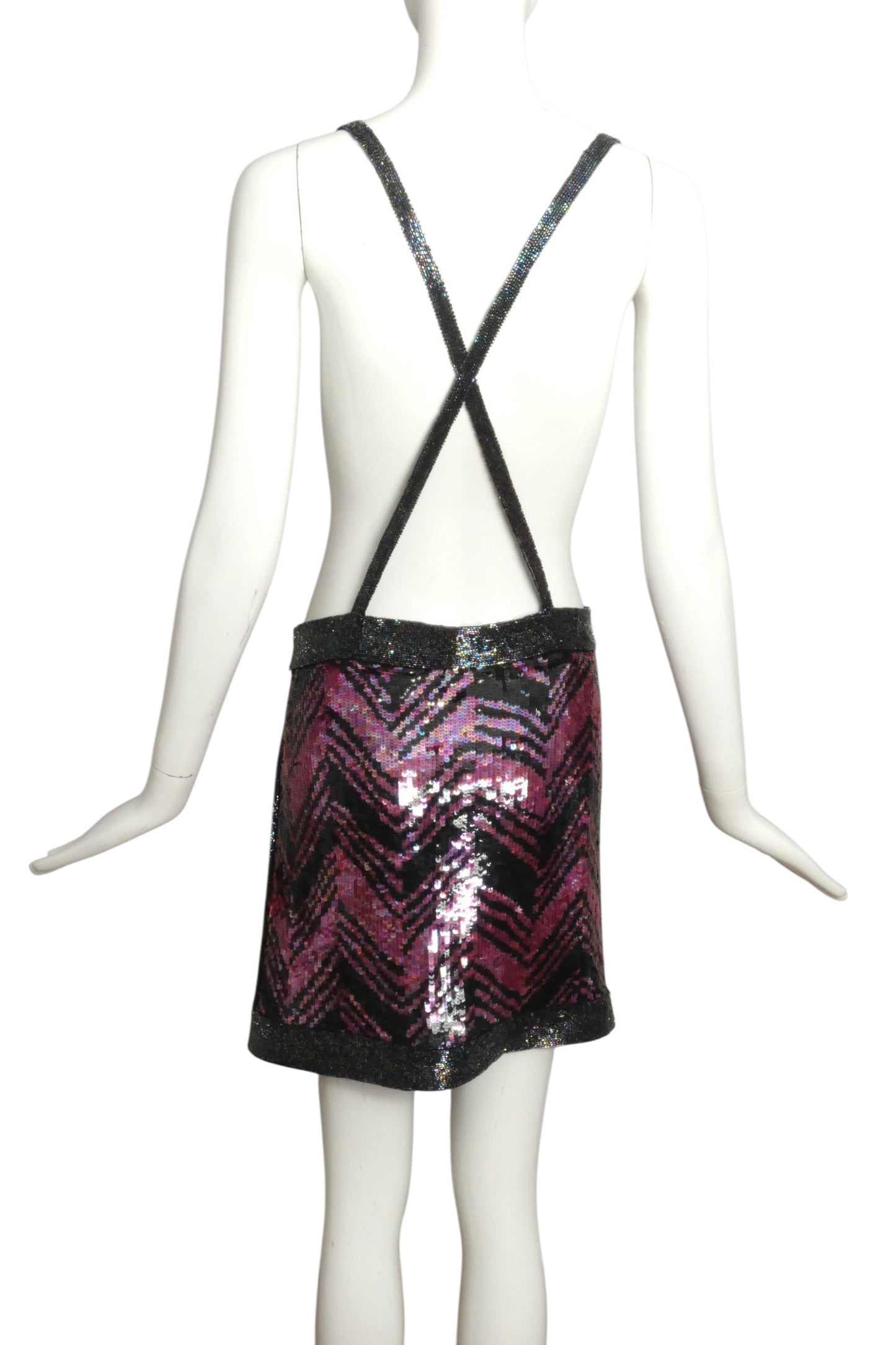 1998 Sequin & Beaded Suspender Skirt, Size 10