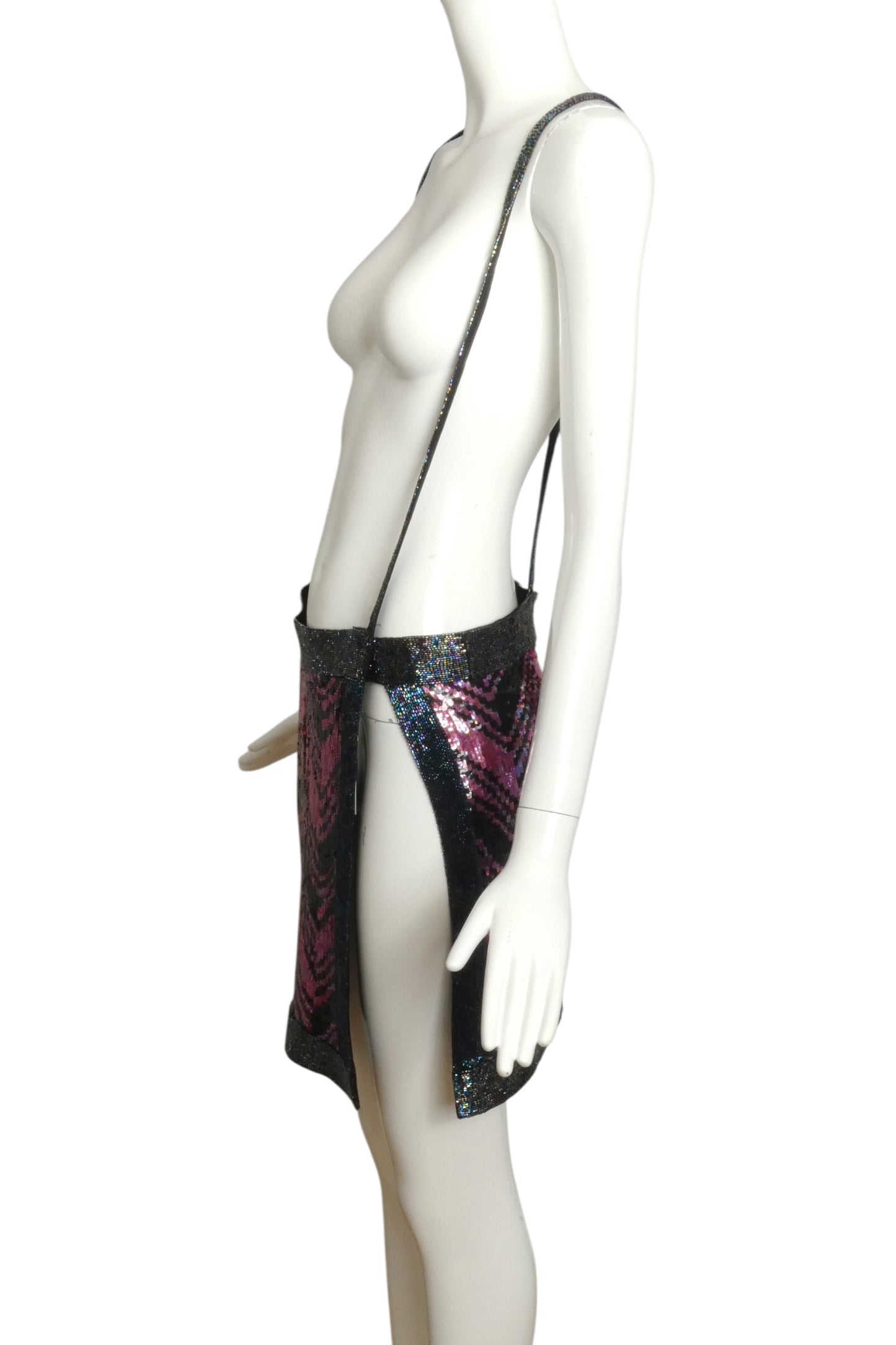 1998 Sequin & Beaded Suspender Skirt, Size 10