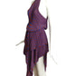 1981 Multi Color Pleated Halter Dress, Size 6