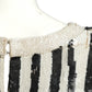 1985 Black & White Sequin Cocktail Dress, Size 10