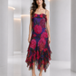 2006 Multi Color Floral Chiffon Dress, Size 2